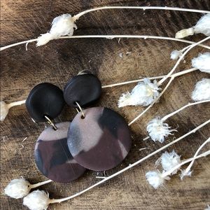 Handmade polymer clay earrings in the style Lily